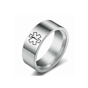 Medical Alert Ring Silver