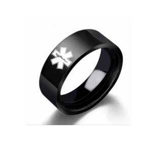 Medical Alert Ring Black