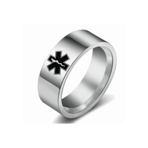 Medical Alert Ring Silver